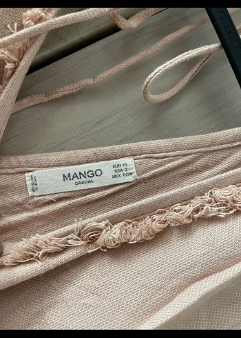 Mango xs Bej Pliseli Mini elbise - Görsel 3