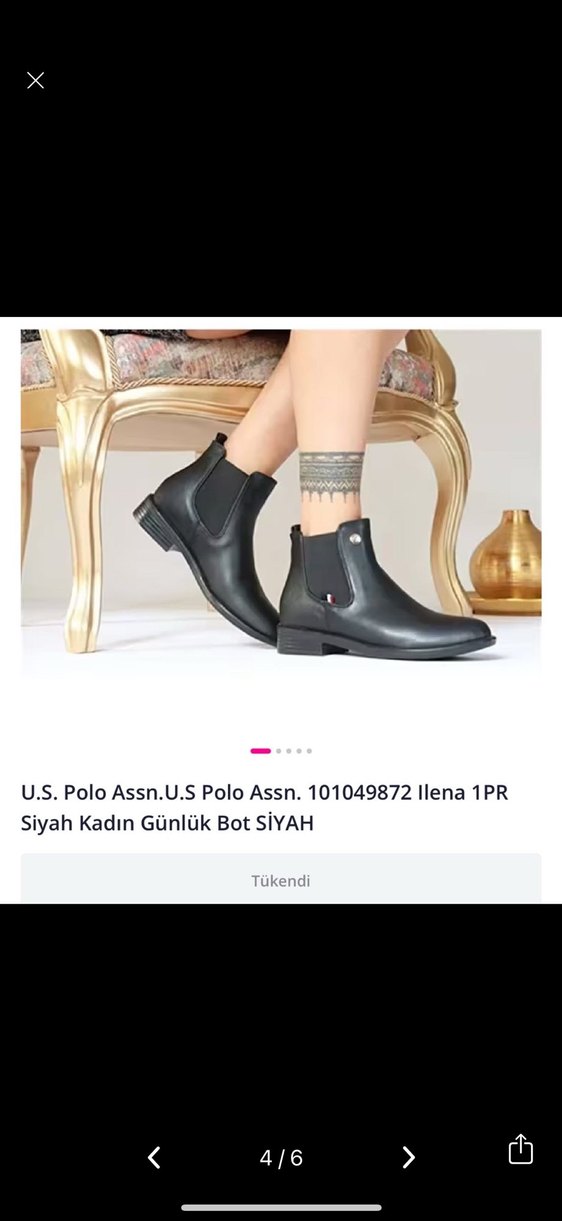 US Polo Assn Kahverengi Kadın Bot - Görsel 4