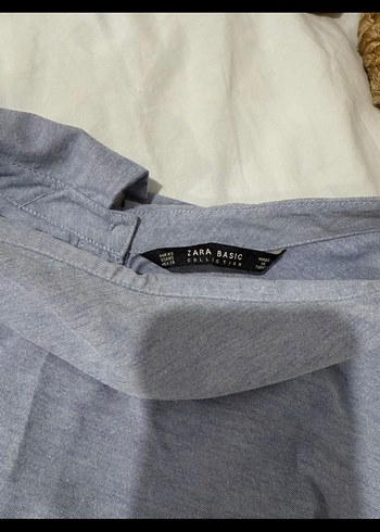 Zara Sırt Dekolte Detaylı Mavi Gömlek Tulum - Görsel 4