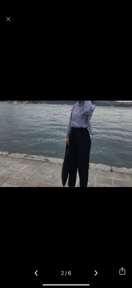 Zara Sırt Dekolte Detaylı  Mavi Gömlek Tulum - Görsel 2