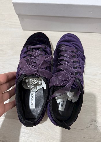 IPEKYOL Mor Kapitone Kadın Sneaker - Görsel 3