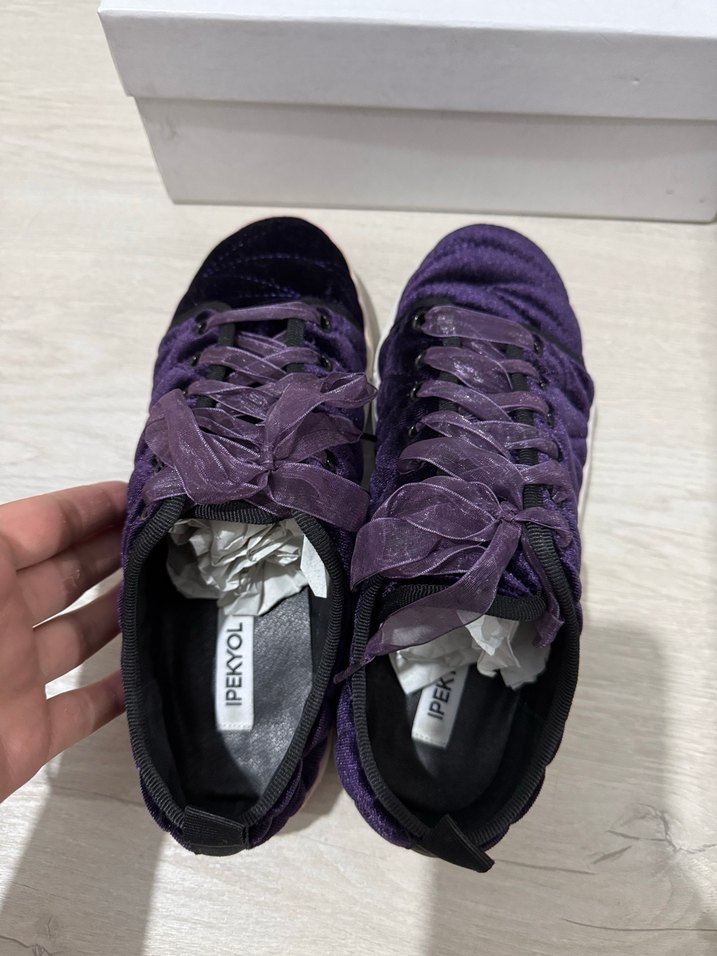 IPEKYOL Mor Kapitone Kadın Sneaker - Görsel 3