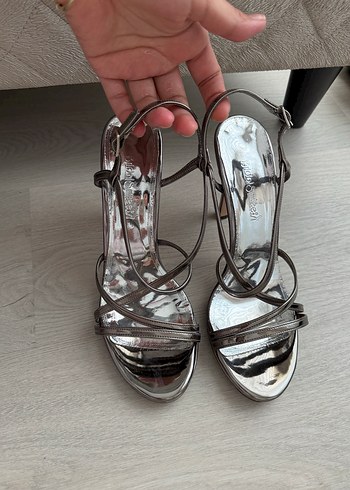 Diğer Abiye Metalik Topuklu Ayakkabı - Görsel 2