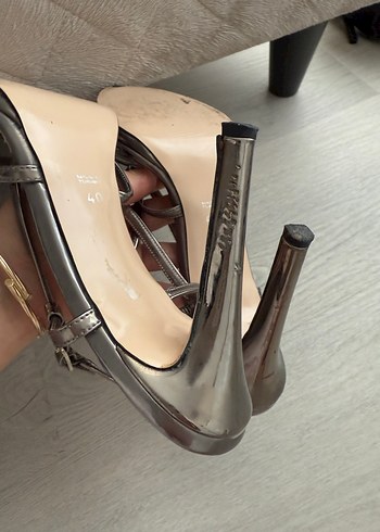 Diğer Abiye Metalik Topuklu Ayakkabı - Görsel 4