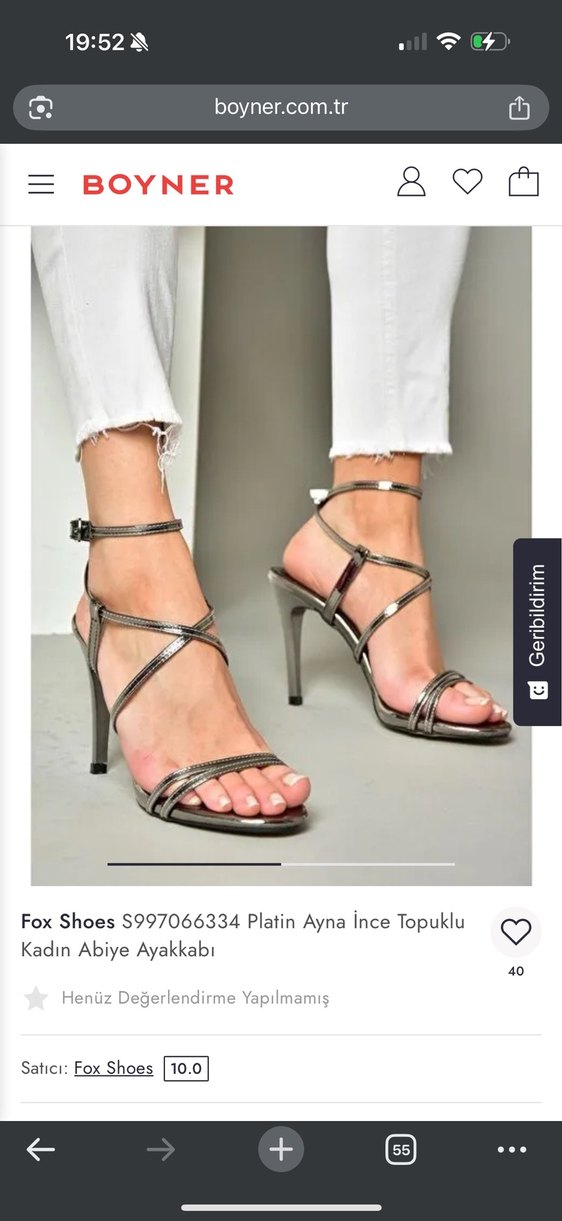 Diğer Abiye Metalik Topuklu Ayakkabı - Görsel 5