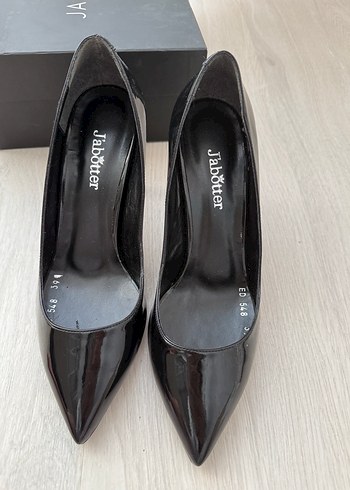 Jabotter Parlak Siyah Stiletto Topuklu Kadın Ayakkabı - Görsel 4