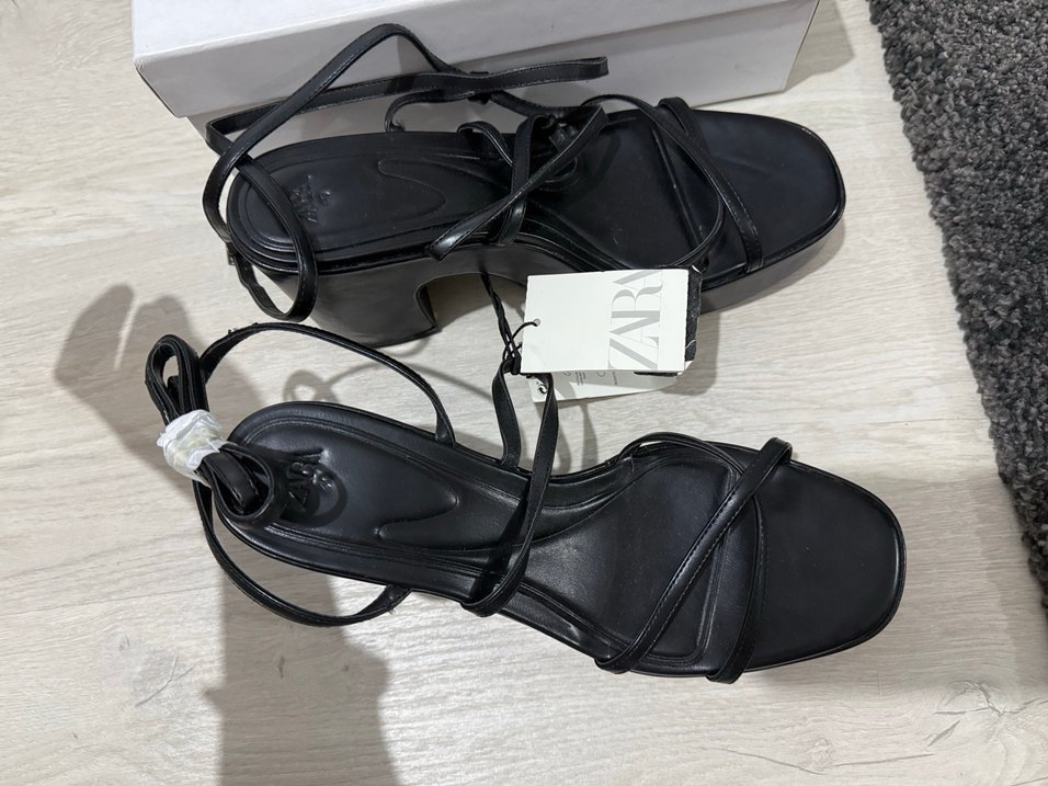 Zara Siyah Platform Topuklu  Sandalet - Görsel 2