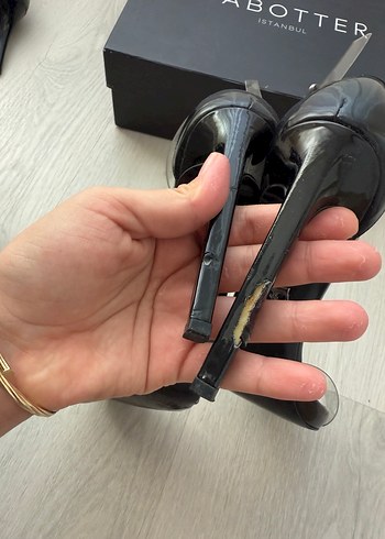 Jabotter Siyah Şeffaf Bantlı Stiletto Topuklu Ayakkabı - Görsel 5