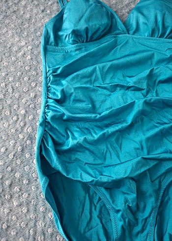 Turkuaz Drapeli Kadın Mayo - Görsel 3