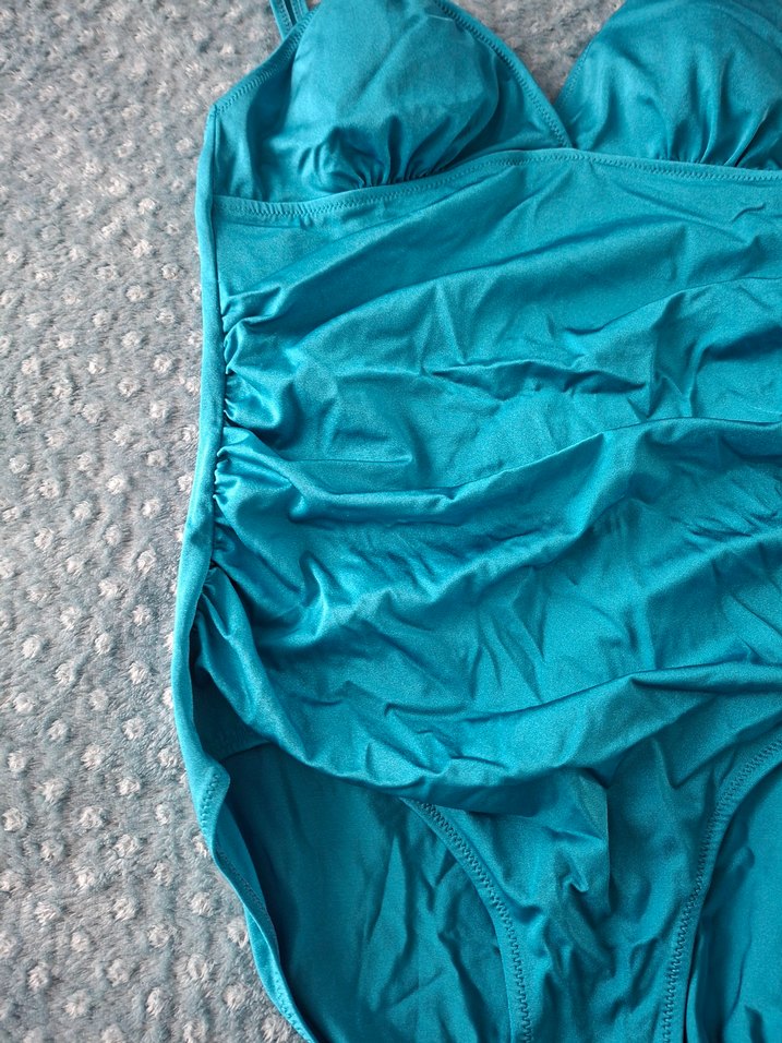 Turkuaz Drapeli Kadın Mayo - Görsel 3