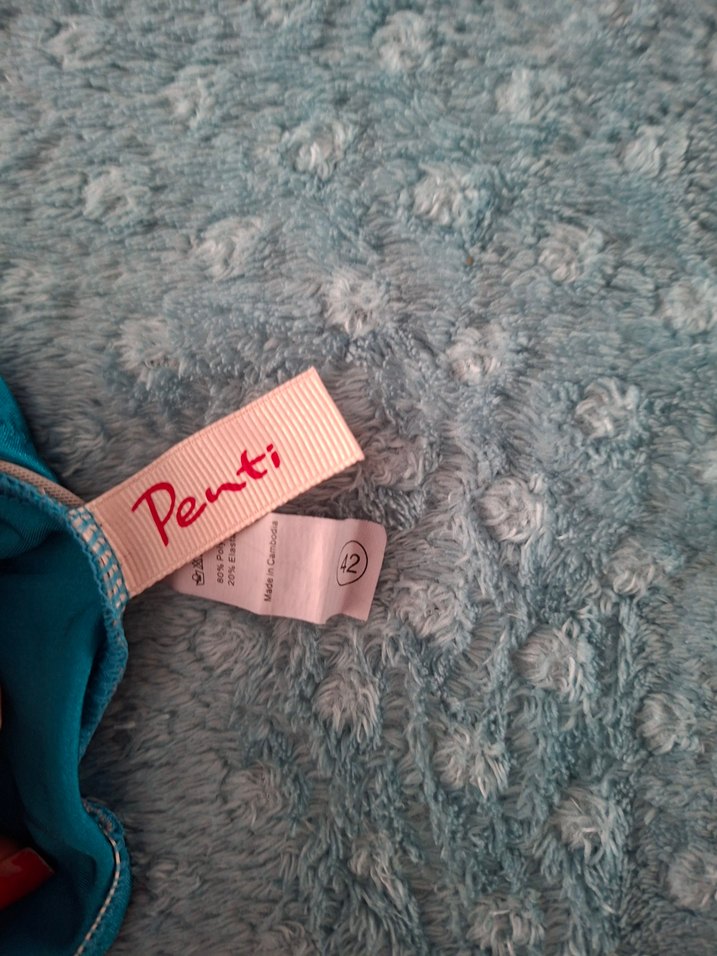 Turkuaz Drapeli Kadın Mayo - Görsel 4