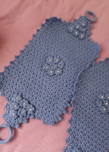 Mavi Örgü Banyo Lifi - Görsel 2