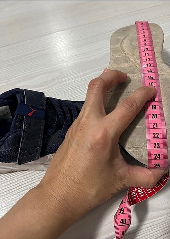 24 Beden PUMA Erkek Çocuk Lacivert Cırtcırtlı Spor Ayakkabı
