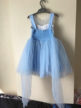5 Yaş Beden mavi Renk Kız çocuk elbise