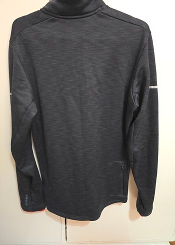 m Beden Erkek Siyah Fermuarlı Uzun Kollu Sweatshirt