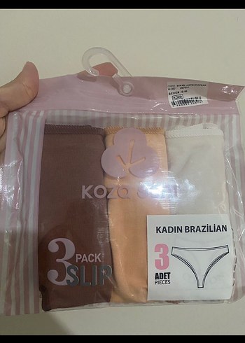 Kadın Pastel Renkli Brazilian Slip 3'lü Paket