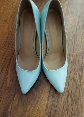 38 Beden mavi Renk Yüksek topuklu stiletto