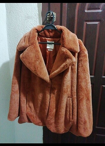 xl Beden kahverengi Renk Kotondan alındı peluş kaban