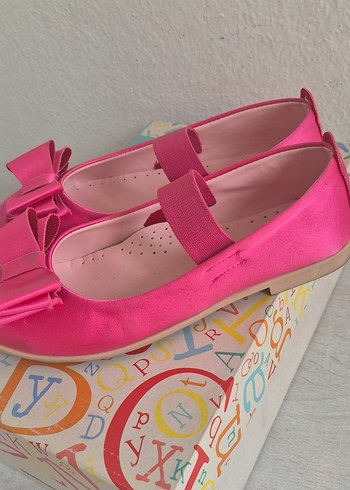 Pembe Fiyonklu Kız Babet Ayakkabı - Görsel 2