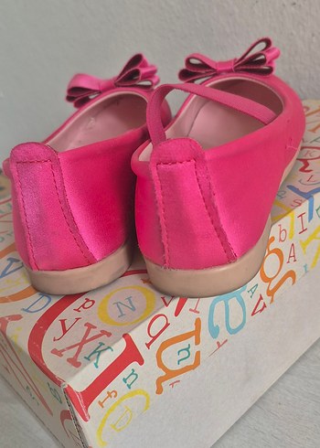 Pembe Fiyonklu Kız Babet Ayakkabı - Görsel 3