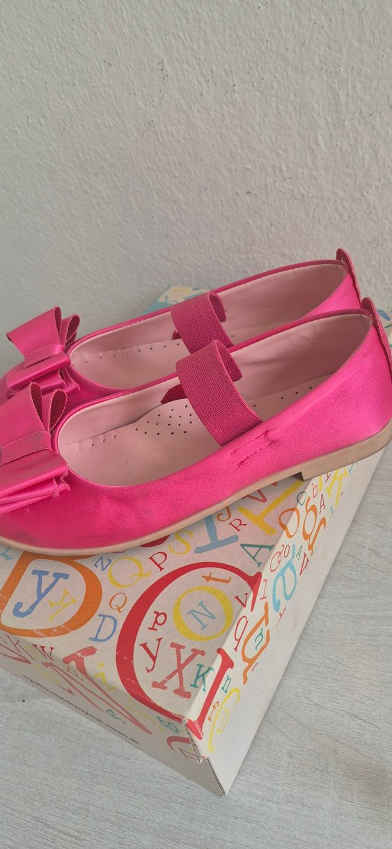 Pembe Fiyonklu Kız Babet Ayakkabı - Görsel 2