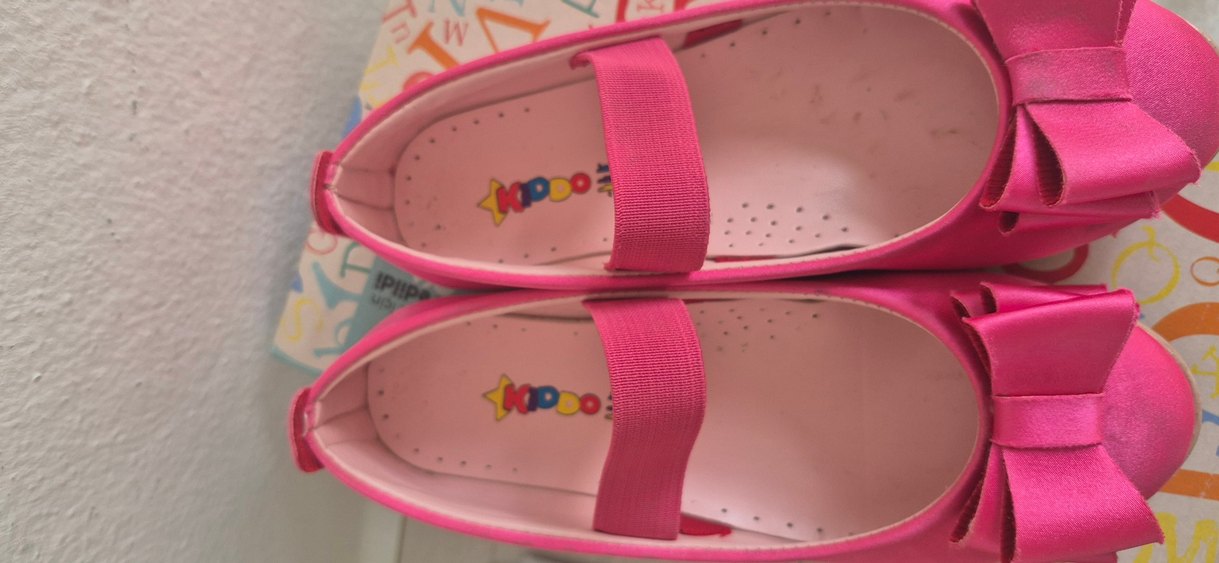 Pembe Fiyonklu Kız Babet Ayakkabı - Görsel 4