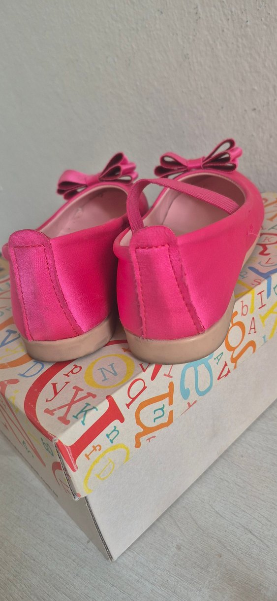 Pembe Fiyonklu Kız Babet Ayakkabı - Görsel 3