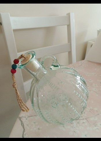 Beyaz Şeffaf Dekoratif Cam Vazo - Görsel 4