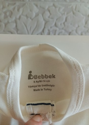 Uzun Kollu Pamuk Bebek Tulum Beyaz - Görsel 3