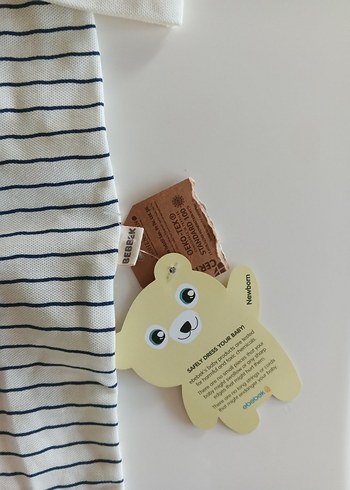 Uzun Kollu Pamuk Bebek Tulum Beyaz - Görsel 2