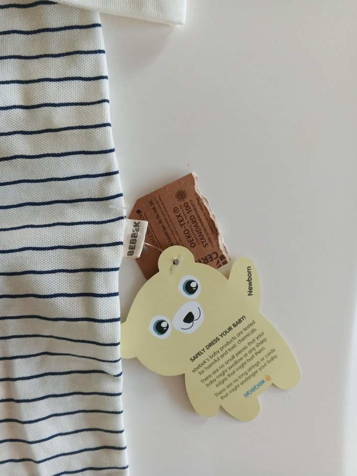 Uzun Kollu Pamuk Bebek Tulum Beyaz - Görsel 2