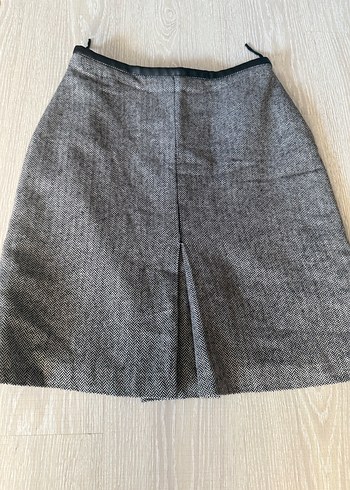 Gri Pilili Mini Etek