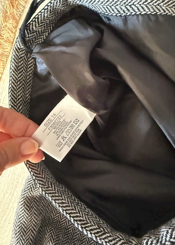 xl Beden gri Renk Gri Pilili Mini Etek