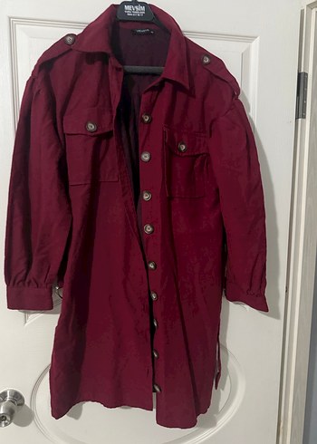 Trendyol & Milla Bordo Düğmeli Midi Kadın tunik
