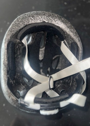 Renkli Baskılı Beyaz Kask - Görsel 4