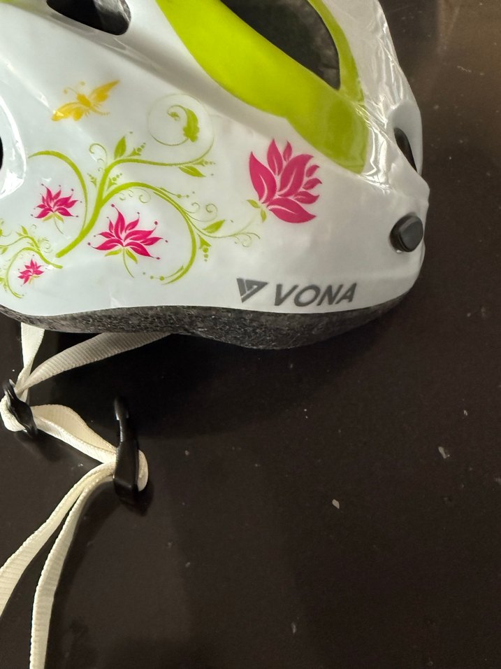 Renkli Baskılı Beyaz Kask - Görsel 2