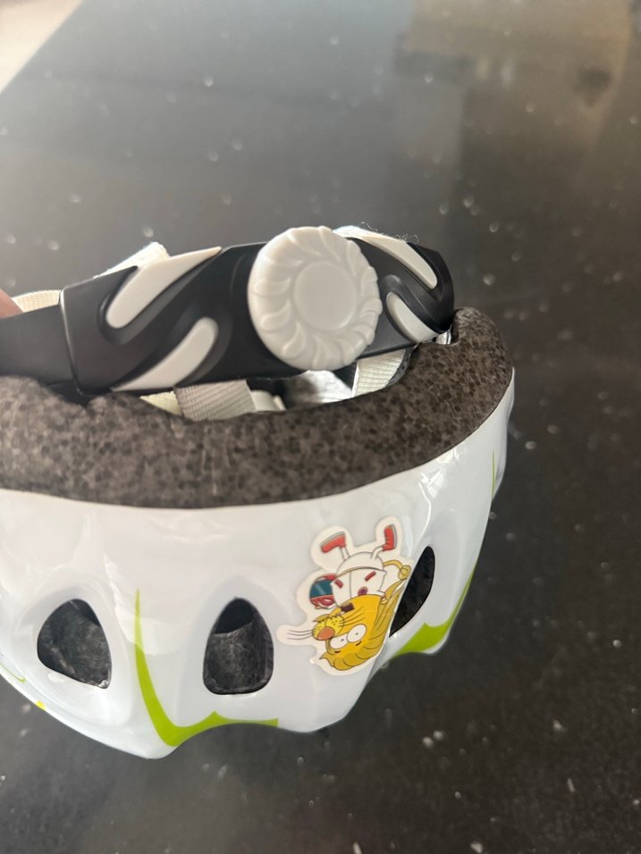 Renkli Baskılı Beyaz Kask - Görsel 5