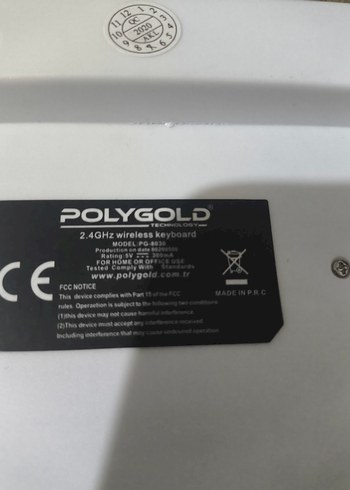 Beyaz POLYGOLO Klavye - Görsel 4