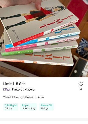 Limit 1-5 Set Ciltsiz Fantastik Macera toplu satış