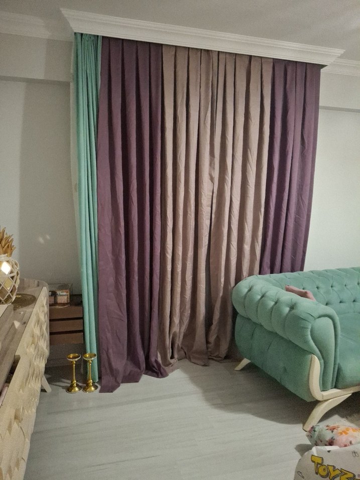 Modern Klasik Mor Perde - Görsel 2