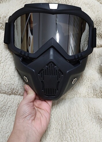 universal Beden siyah Renk Motosiklet Snowboard Kask ATV Kask Gözlüğü 