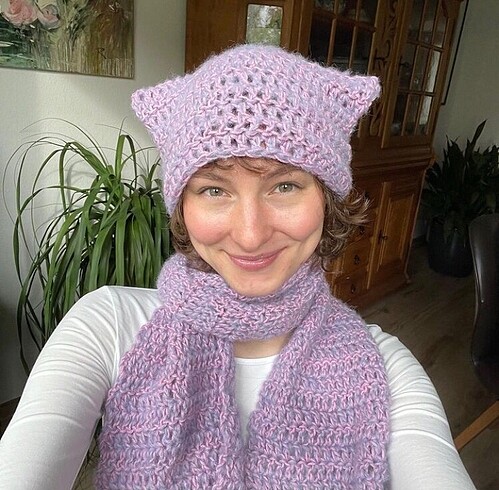Atkılı cat beanie