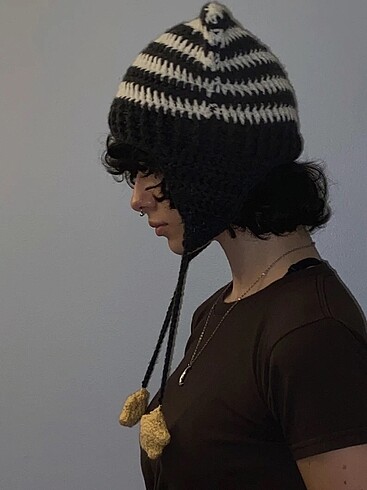 Beden Kulak detaylı cat beanie