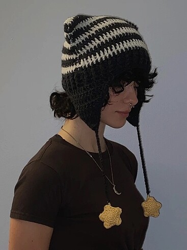 Diğer Kulak detaylı cat beanie