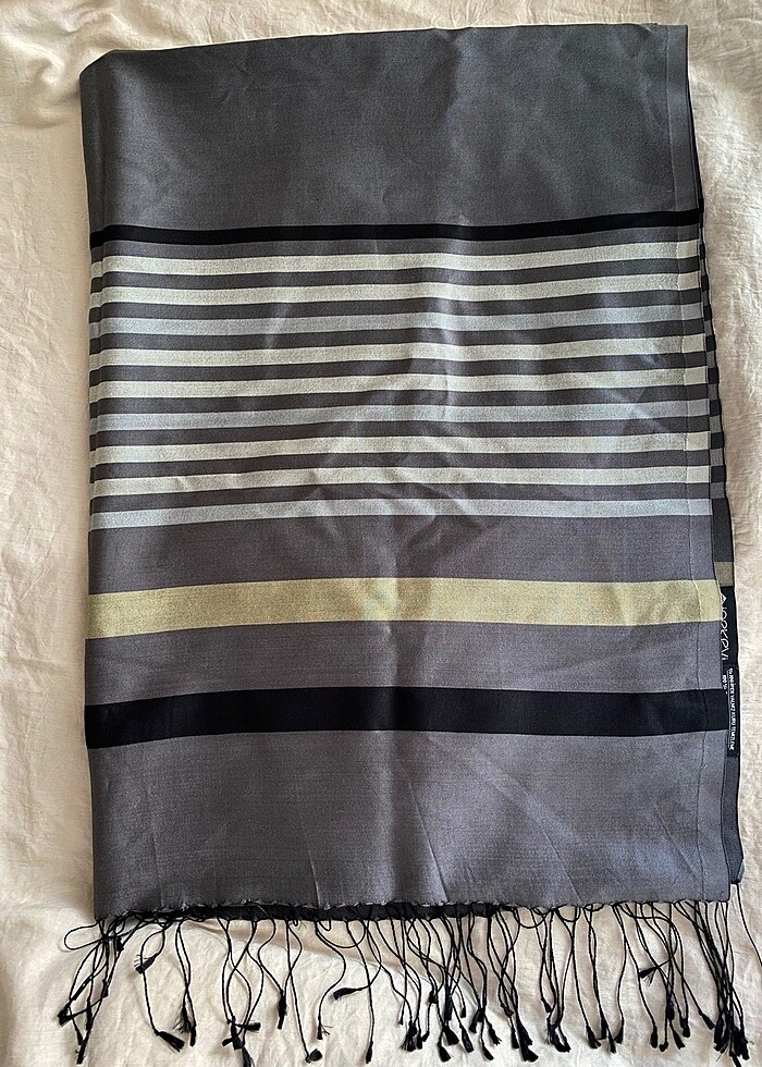 İpekevi şeritli ipek şal - Görsel 3