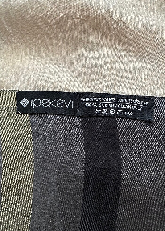 İpekevi şeritli ipek şal - Görsel 5