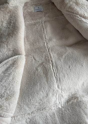 Stradivarius içi kürklü  deri mont - Görsel 6