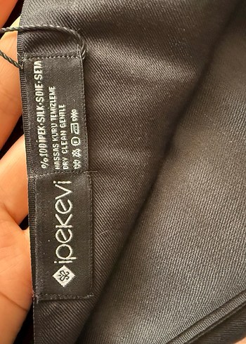 İpekevi ipek siyah şal - Görsel 3