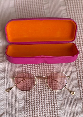 Pembe Retro Kadın Gözlük - Görsel 2