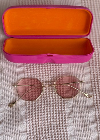 Pembe Retro Kadın Gözlük - Görsel 3